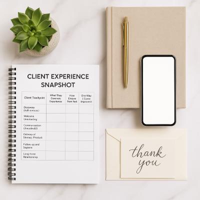 client experience workbook snapshot on how to retain customers in a competitive market
