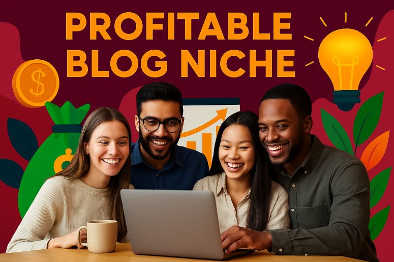 group of business people blogging