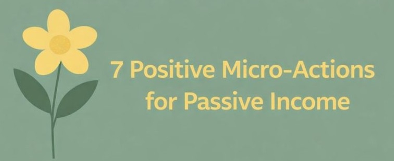 7 Positive Micro-Actions for Passive Income