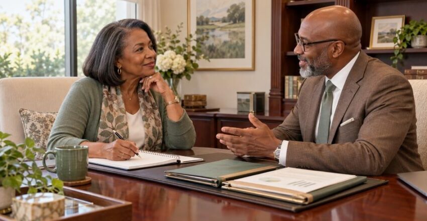 talking to a financial planner